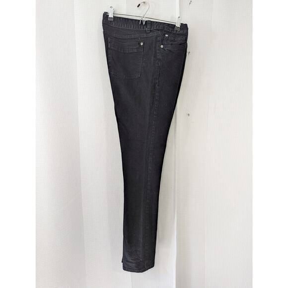 MOSSIMO! DEEP, SATURATED BLACK SKINNY PREMIUM DENIM 5 POCKET JEANS, PANTS! SZ 14 - Picture 7 of 11